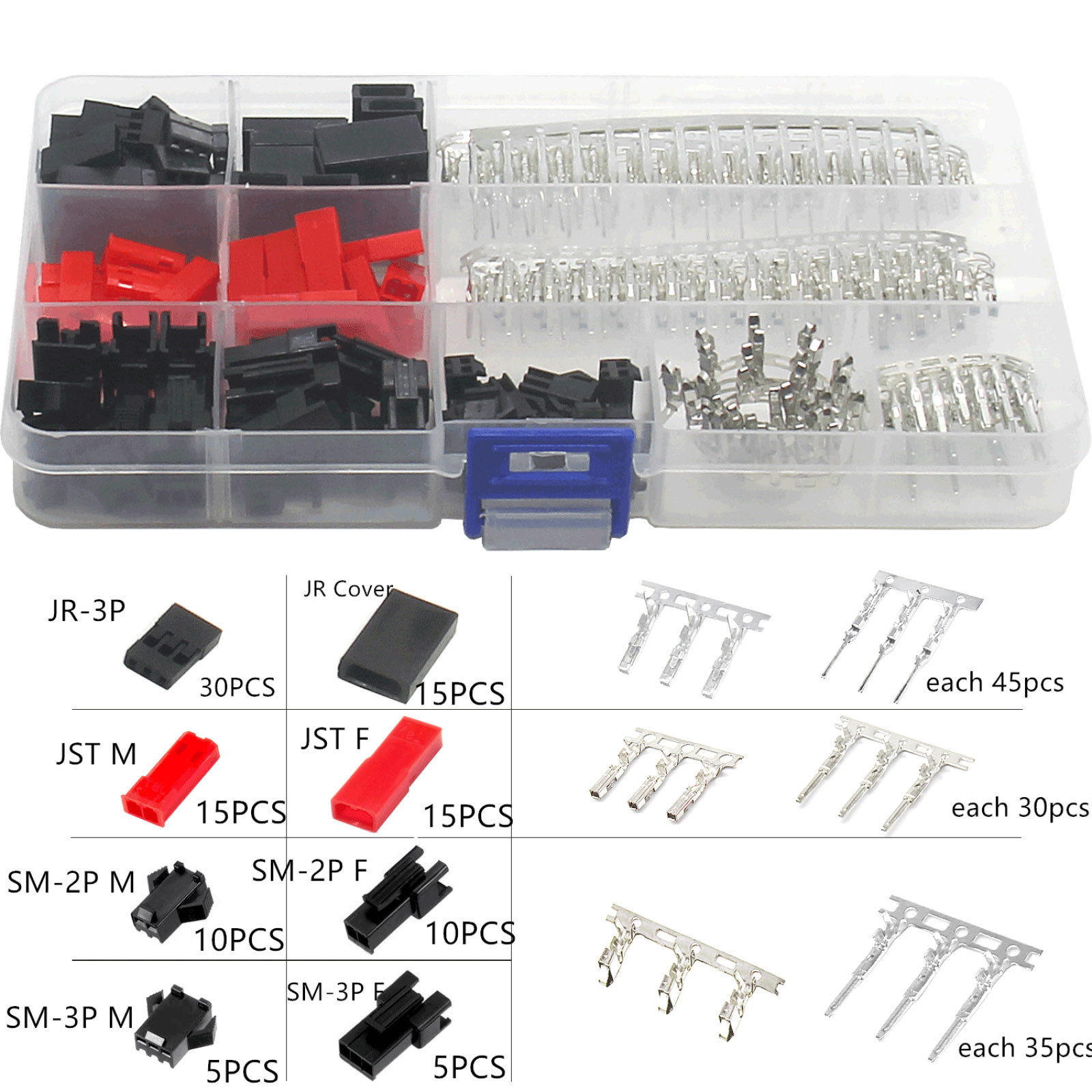 105PCS Servo Plug Connector JR - đánh giá và giá Rc Hobby Wire