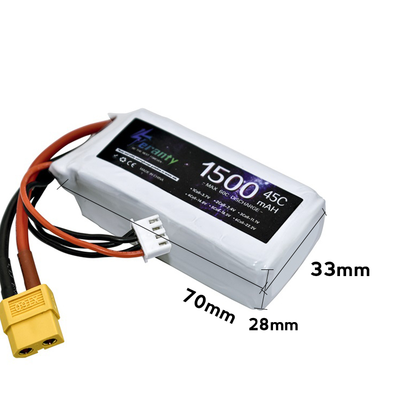TERANTY 3s 45C 11.1V 1500mah L - đánh giá và giá Hobby Rc Quadcopters